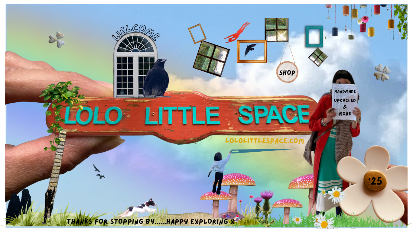 Welcome sign for 'LOLO LITTLE SPACE' with colorful elements and text.